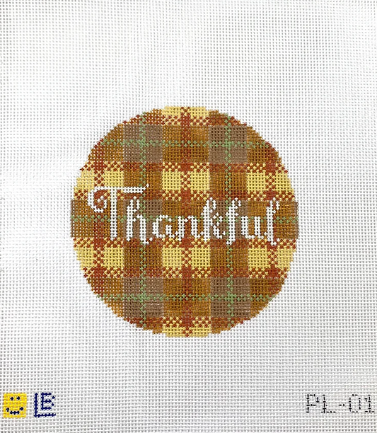 Thankful Plaid Round by Lauren Bloch