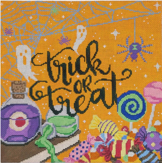 Trick or Treat Pillow by Laura Love