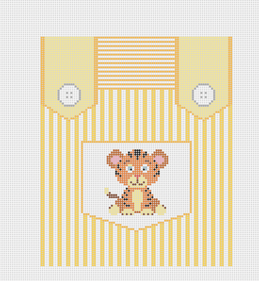Overalls - Yellow with Tiger Pocket (Door Hanger/Tooth Fairy Pillow)