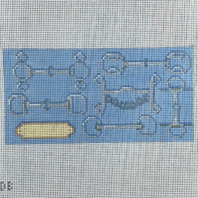 Bits And Nameplate Clutch Insert by Gingham Stitchery