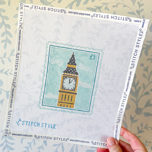 Big Ben Stamp Needlepoint Canvas by Stitch Style