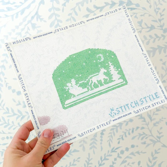 Mint Green Horse Drawn Carriage Silhouette by Stitch Style