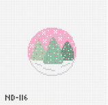 Pink Winter Trees by Nash & Daughters Needlepoint