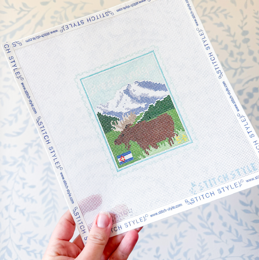 Breckenridge Travel Stamp Needlepoint Canvas