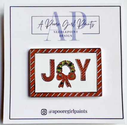 Peppermint Joy Needleminder by A Poore Girl Paints