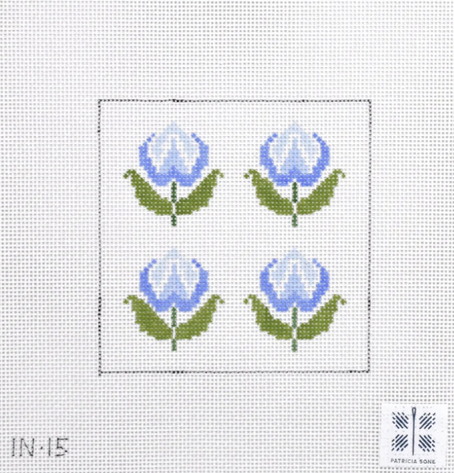 Four Roses, blue insert by Patricia Sone