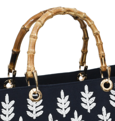 Bamboo Navy Needlepoint by Classic Prep