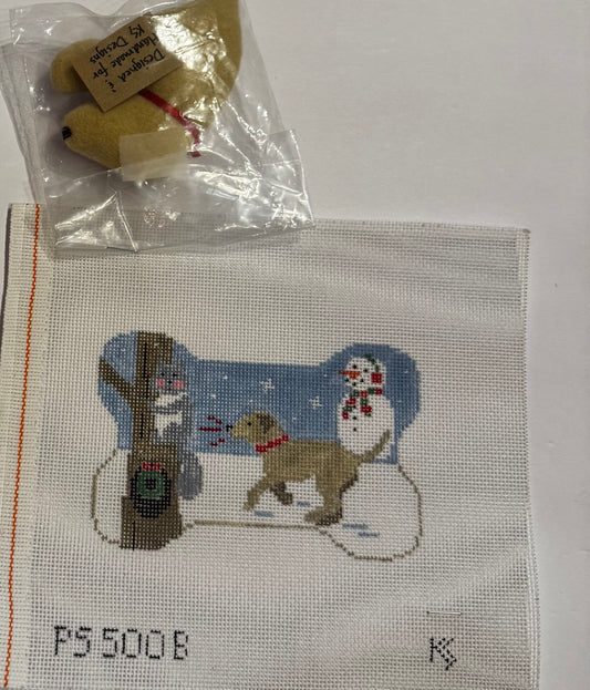 Barking with Yellow Lab