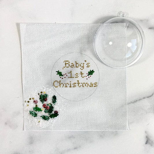Baby's 1st Christmas - Domed Ornament by Kate Dickerson