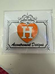 Accoutrement Designs Needle Minder H Heart Orange