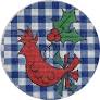 Blue Gingham Bird