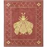 13 Count N's Bee Pillow Top- Coral and Butter