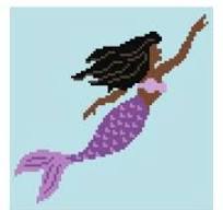 TSS-13 Purple Mermaid on 18 Mesh