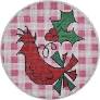 Pink Gingham Bird