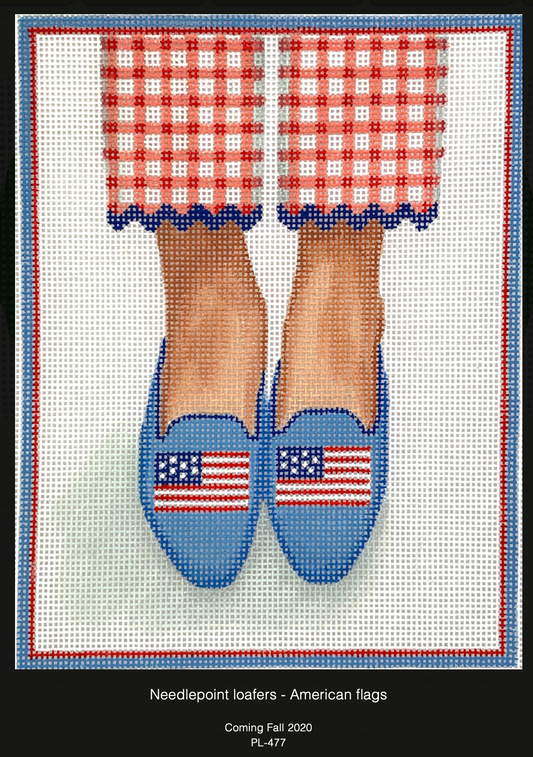 American Flag Loafers Red, White & Blue by Kate Dickerson