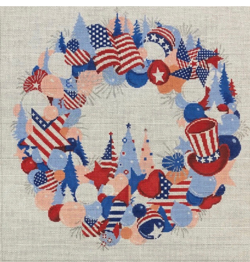 Patriotic Wreath by A Stitch in Time