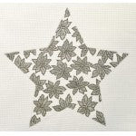 Silver Tree Top Poinsettia Star 10"