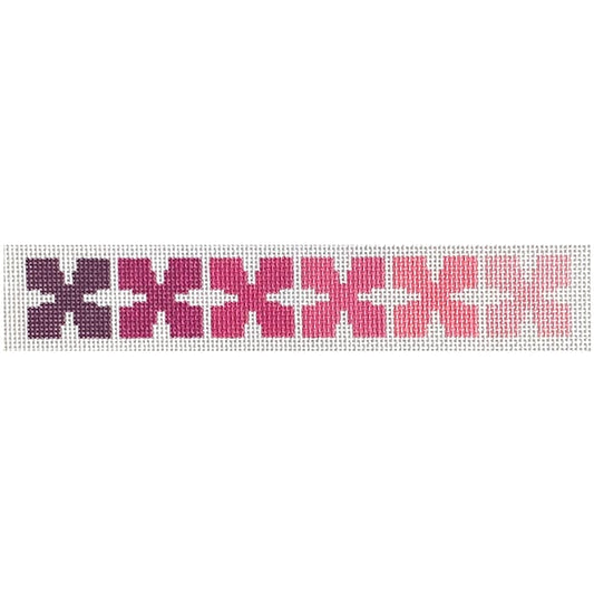 Geo Floral Keyfob Pinks by Mopsey Designs