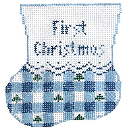 Gingham Bootie for Baby Boy CM207