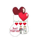 Just Married Mini Sock by Kathy Schenkel Designs