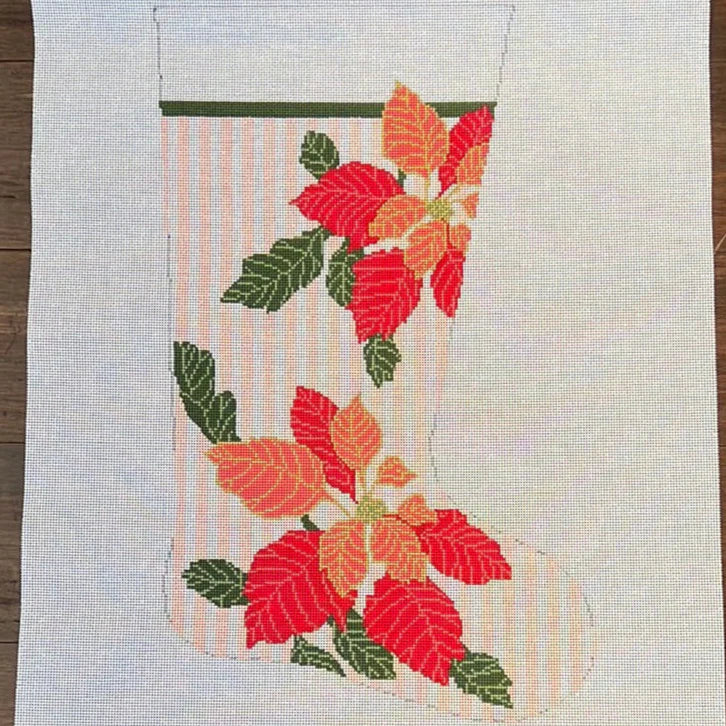 Poinsettia Stocking by Kate Woodward