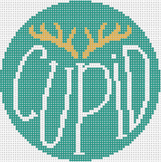 Cupid Reindeer Teal by The Collection Designs
