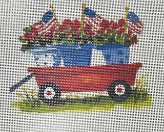 Red Wagon w/flags Ellen Crimi-Trent Top Left