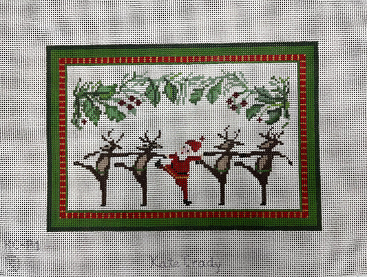 Dancing Santa and Reindeer