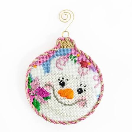 Poinsettia Snowlady Ball Ornament