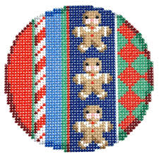 Jolly Stripe Gingerbread Round