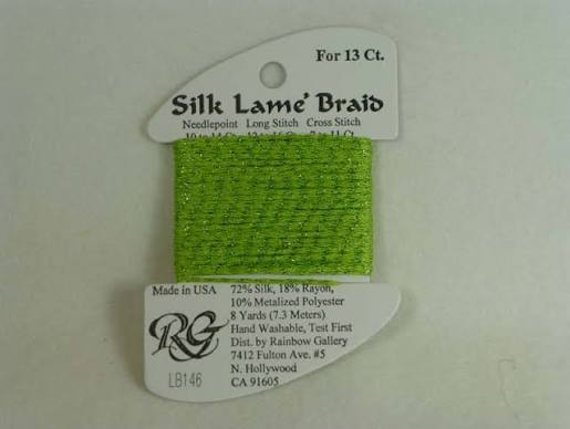 SL146 Apple Green | Silk Lame' Braid