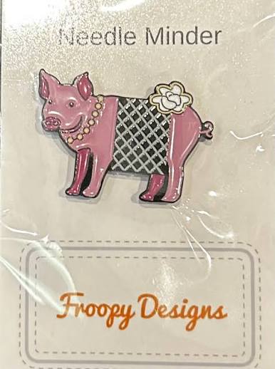 Pig In Chanel Needle Minder by Froopy Designs