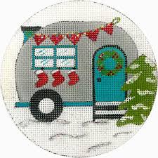 APX310 Travel Trailer with Stockings Ornament Alice Peterson
