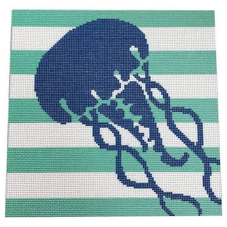 Jellyfish Stencil/Aqua