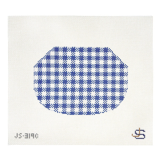 Navy Gingham Kiss Lock Bag - by Jeni Sandberg JS-319C