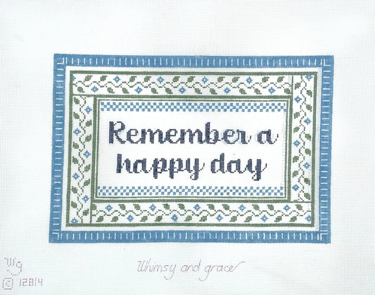 Remember A Happy Day 10.5 x 7 18 Count