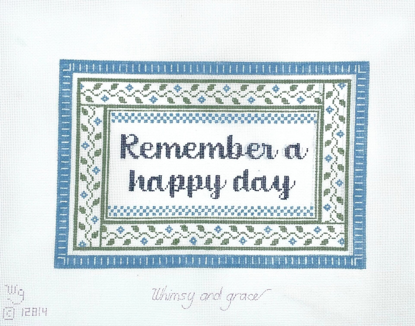 Remember A Happy Day 10.5 x 7 18 Count