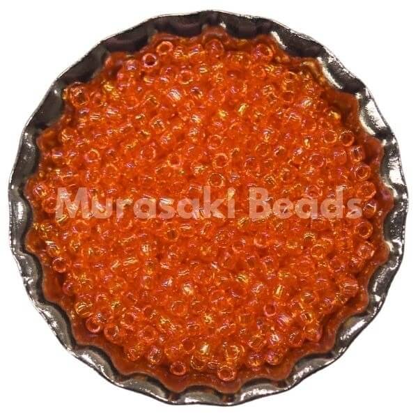 Murasaki Glass Seed Beads Size 11 - Orange AB