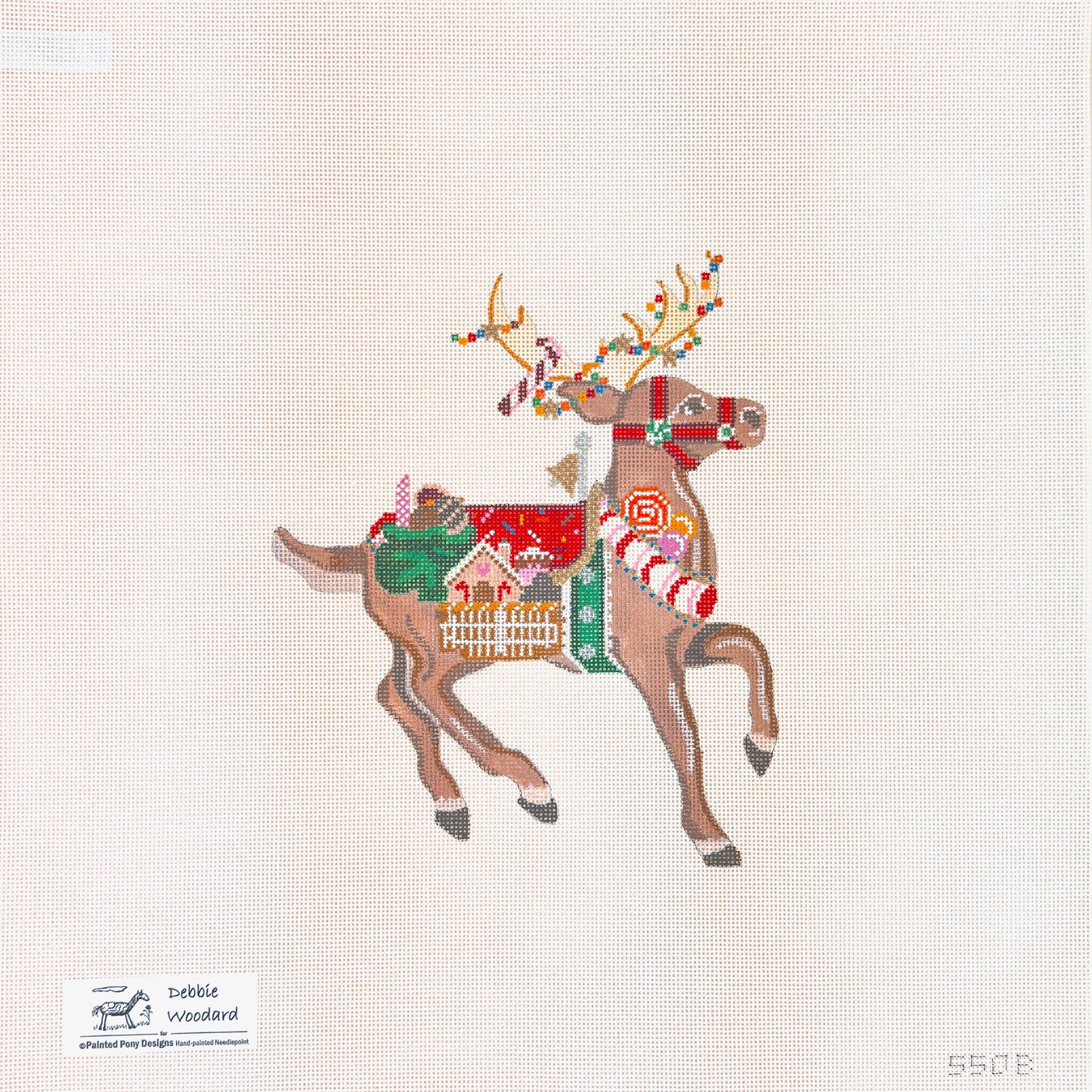 Dasher with Candy by Debbie Woodward w/free Stitch Guide