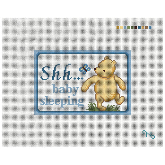 Pooh's Butterfly Door Hanger in Blue 85255