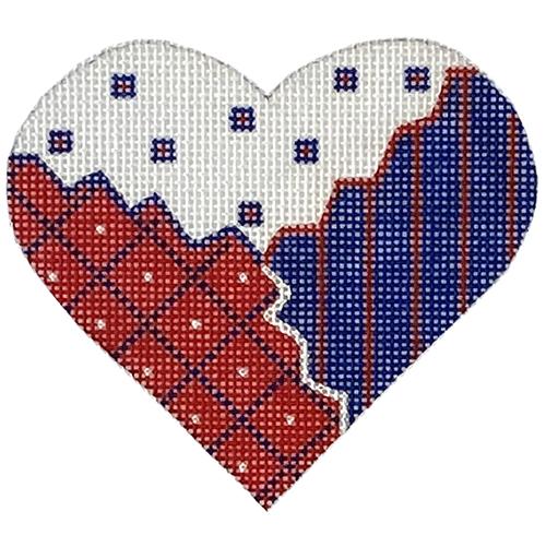 Red, White & Blue Patchwork Heart by Pepperberry Designs