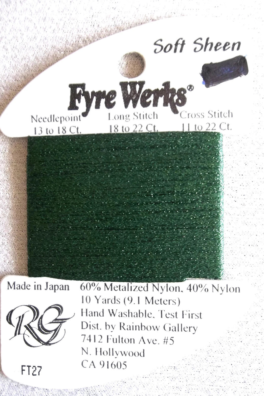 FT27 - Tree Green - Fyre Werks Soft Sheen