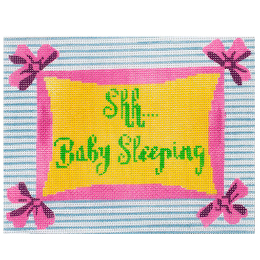 Shh... Baby Sleeping on stripes by A Poore Girl Paints
