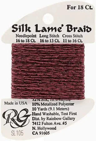 Silk Lame' Braid - Wine SL105