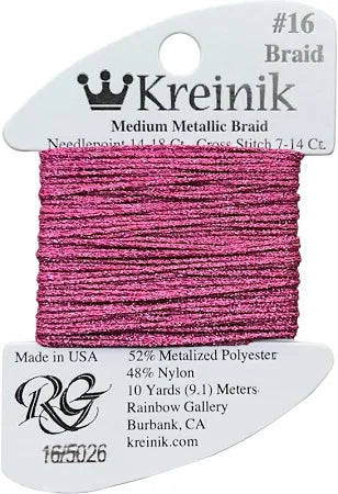 #16 Kreinik Braid - Pink 5026