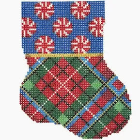Peppermint Cuff/Plaid Mini Sock