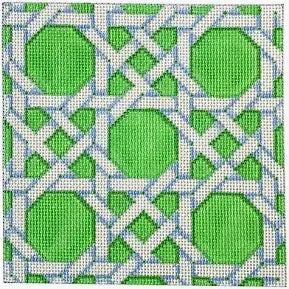 Lime/White Caning Square Insert