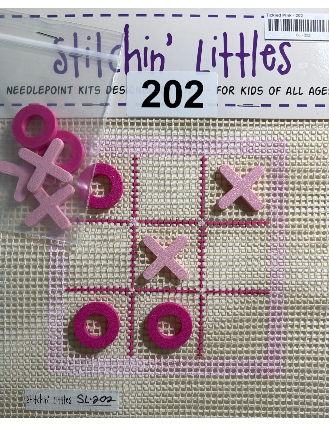 Tickled Pink Tic Tac Toe Kit by Stitchin' Littles
