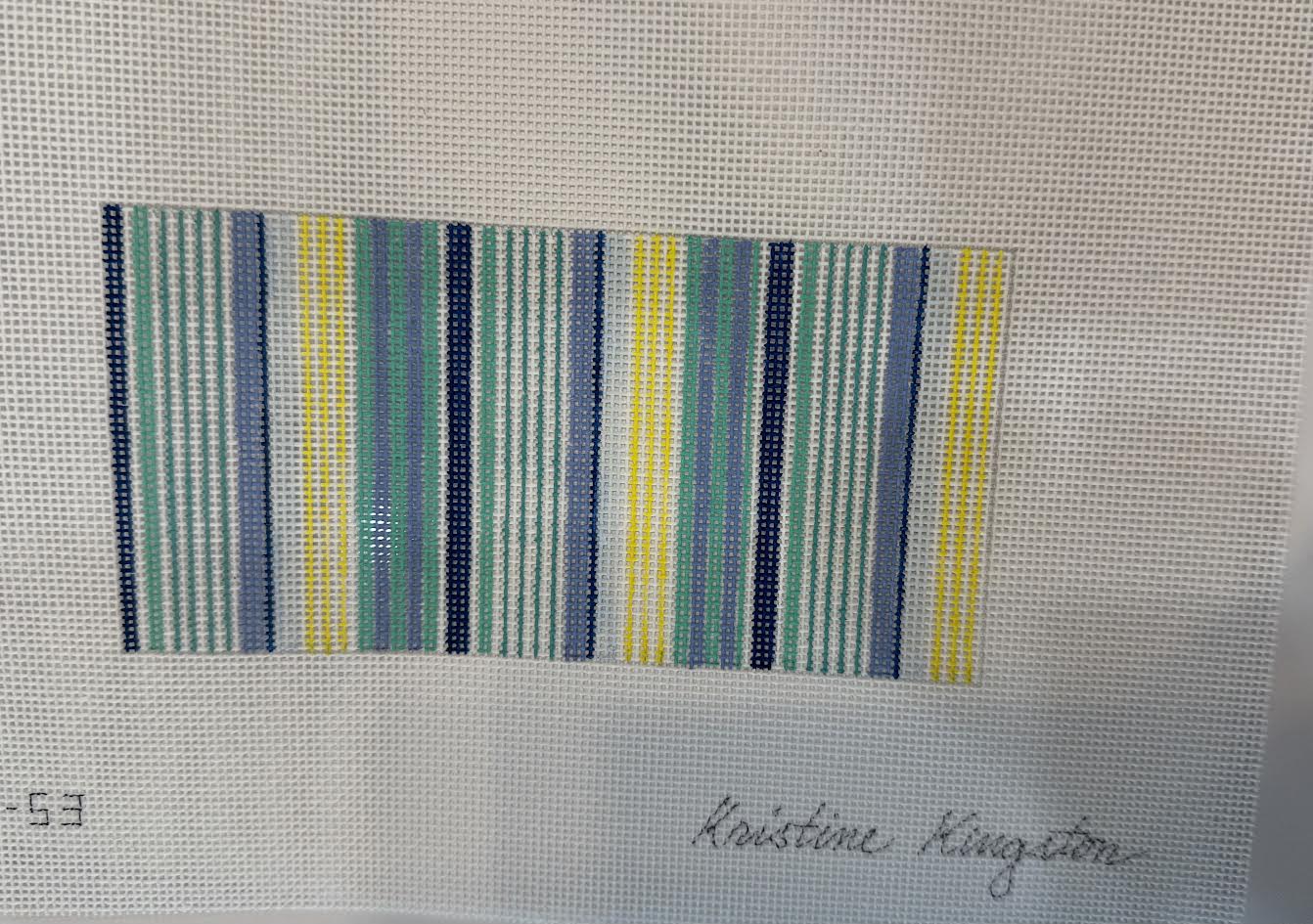 Candy Stripes Blue Green Yellow Insert 18 Mesh by Kristine Kingston