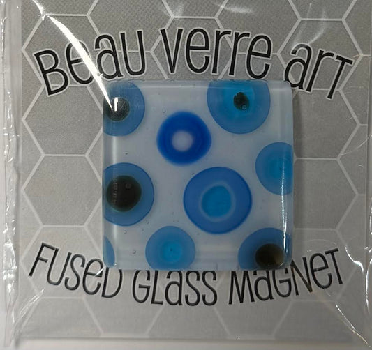 Dots in Blue Needle Minder by Beau Verre Art